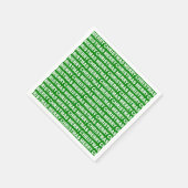 White on Green KerstTypography Paper Napkin Servet (Hoek)