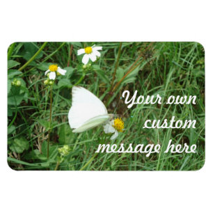White on Green Personalized Magneet