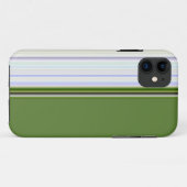 White on Green Vertical Lines iPhone 5 Hoesje (Achterkant (horizontaal))