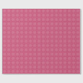 White on Pink Crochet Chart Wrapping Paper Cadeaupapier (Vlak)