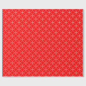 White on Red Overlapping Circles Wrapping Paper Cadeaupapier (Vlak)