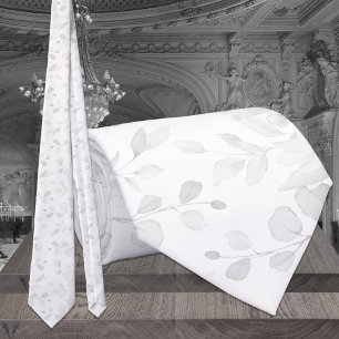 White on White Barely Daar Eucalyptus Weddenschap Stropdas