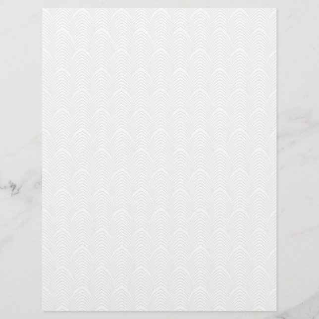 White on White Deco Arts & Craft Scrapbook Paper (Voorkant)