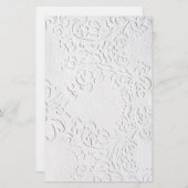 "White on White  Design" Briefpapier (Voorkant / Achterkant)