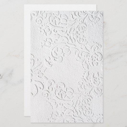 "White on White  Design" Briefpapier (Voorkant / Achterkant)