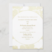 White on White Floral Wedding Invitation Kaart (Achterkant)