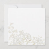 White on White Floral Wedding Invitations Kaart (Achterkant)