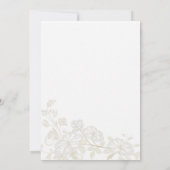 White on White Floral Wedding Invitations Kaart (Achterkant)