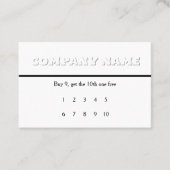 White on White Generic Loyalty Rewards Visitekaartje (Voorkant)