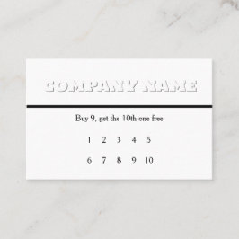 White on White Generic Loyalty Rewards Visitekaartje