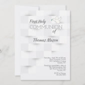 White on White Religious Invitation Kaart (Voorkant)