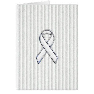 White on White Ribbon Awareness Stripes