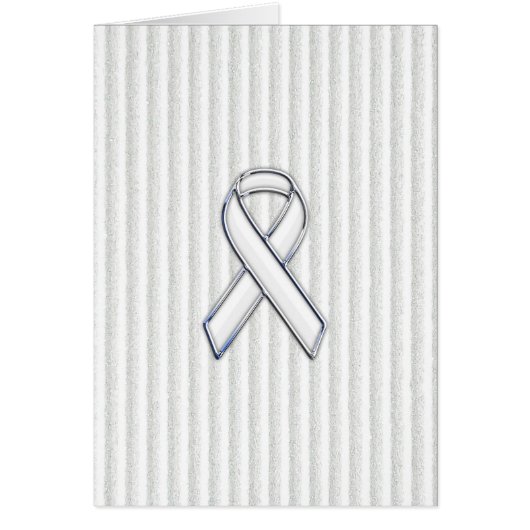 White on White Ribbon Awareness Stripes (Voorkant)