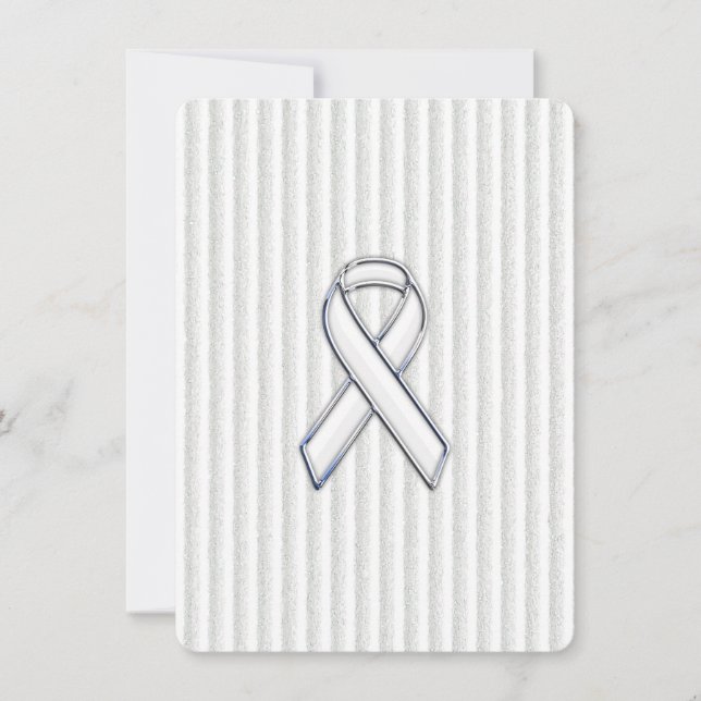 White on White Ribbon Awareness Stripes (Voorkant)