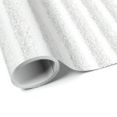 White on White Ribbon Awareness Stripes Cadeaupapier (Rol Hoek)