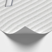 White on White Ribbon Awareness Stripes Cadeaupapier (Hoek)