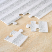 White on White Ribbon Awareness Stripes Legpuzzel (Zijkant)