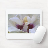 White on White Rose Bloom Muismat (Met muis)