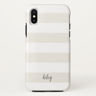 White on White Stripe Persoonlijk Case-Mate iPhone Case