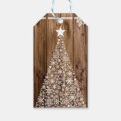 White on Wood Kerstmis Cadeaulabel (Voorkant)