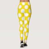 White On Yellow Polka Dot Leggings (Achterkant)