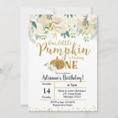 White onze kleine pompoen draaien één uitnodiging  (Voorkant)