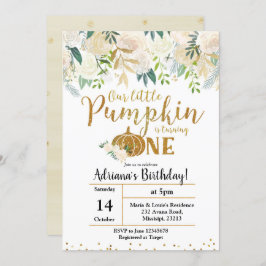 White onze kleine pompoen draaien één uitnodiging 