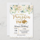 White onze kleine pompoen draaien twee uitnodiging (Voorkant)