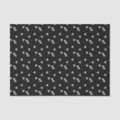 White op Black Leaves Tissue Paper Tissuepapier (Voorkant)