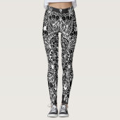 White op Black Mandala Leggings (Voorkant)