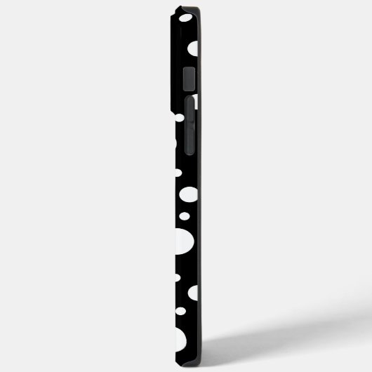 White op Black Polka Dot Pattern Case-Mate iPhone Case (Achterkant / Links)