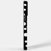 White op Black Polka Dot Pattern Case-Mate iPhone Case (Achterkant / Rechts)
