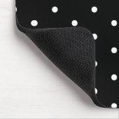 White op Black Polka Dots Muismat (Hoek)