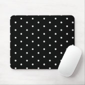 White op Black Polka Dots Muismat (Met muis)