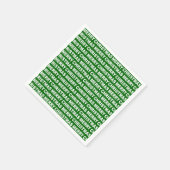 White op Dark Green KerstTypografie Servet (Hoek)