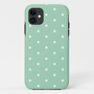 White op Mint Polka Dots Case-Mate iPhone Case