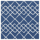 White op Navy Blue Diamond Tiles Stof (Close Up)