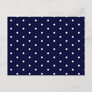 White op Navy Polka Dots Briefkaart