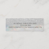 White Opal Bokeh Instagram Social Media Mini Visitekaartje (Achterkant)