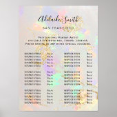 white opal prijslijst poster (Voorkant)