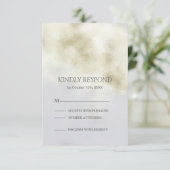 White Opal RSVP-kaart RSVP Kaartje (Staand voorkant)