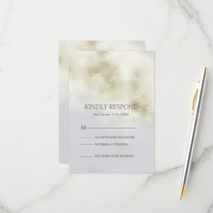 White Opal RSVP-kaart RSVP Kaartje