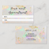 white opal texture foto Designation card Visitekaartje (Voorkant / Achterkant)