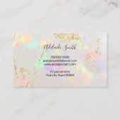 white opal texture foto Designation card Visitekaartje (Achterkant)