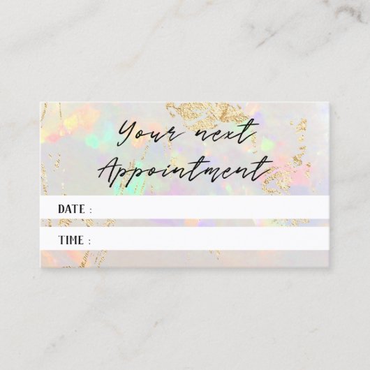 white opal texture foto Designation card Visitekaartje (Voorkant)