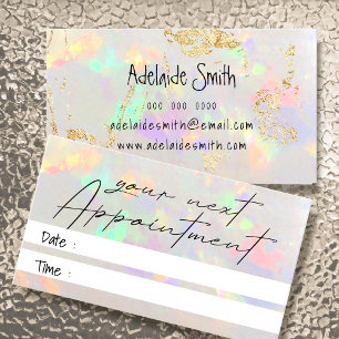 white opal texture foto Designation card Visitekaartje