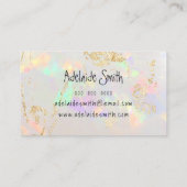 white opal texture foto Designation card Visitekaartje (Achterkant)