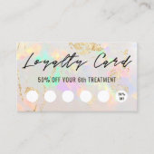 White Opal Texture Loyalty Card Visitekaartje (Voorkant)