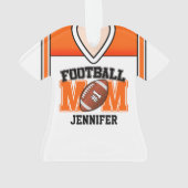 White/Oranje/Black Football Ma Jersey Ornament (achterkant)