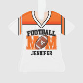 White/Oranje/Black Football Ma Jersey Ornament (voorkant)